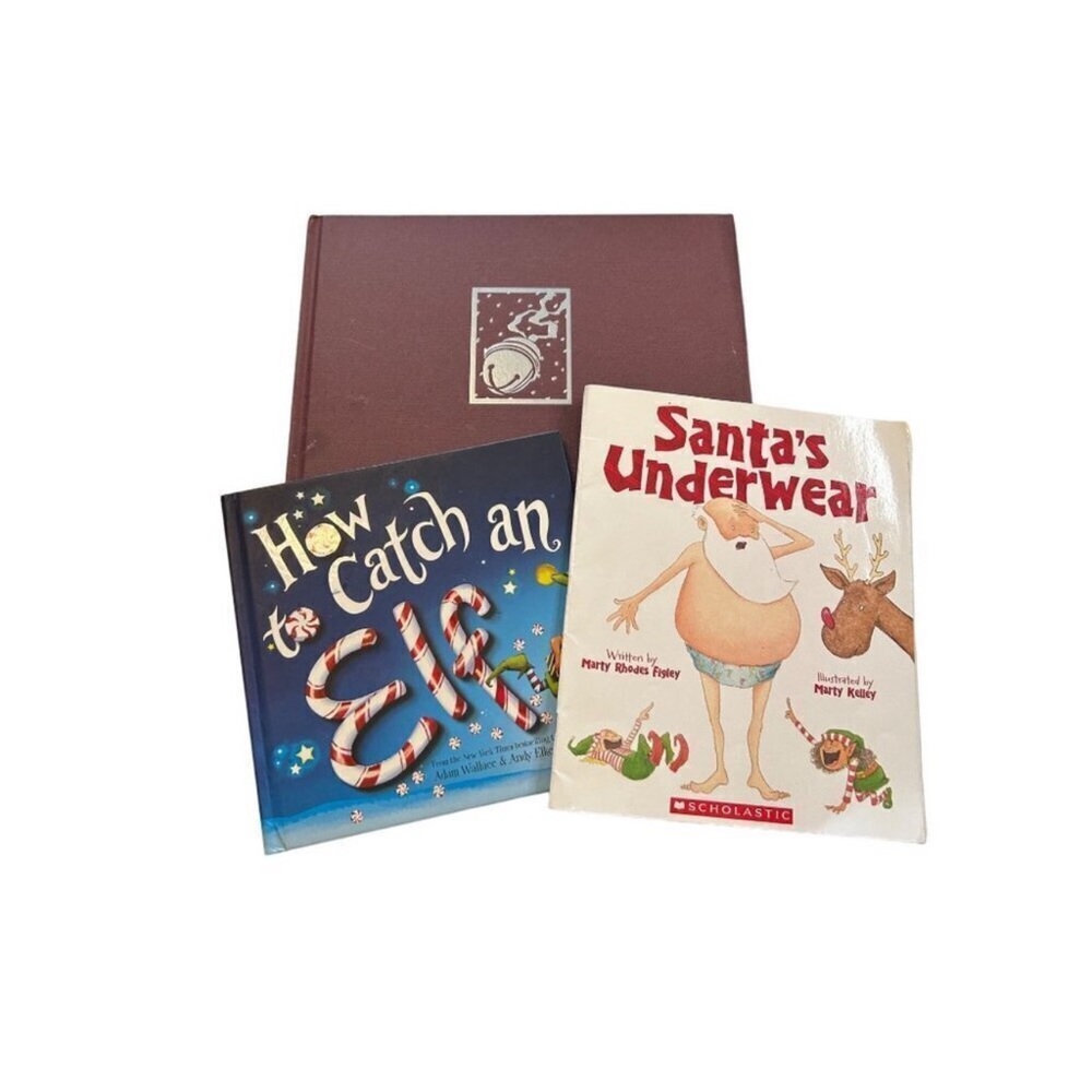 Lot of 3 Christmas Holiday Kids Children's Hardback & Paperback Books